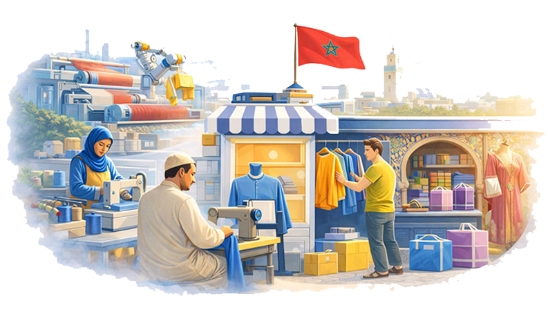 مخطط سلسلة صناعة الملابس في المغرب